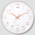 Mute Quartz Wall Clock Cubic Digital Living Room Bedroom Simple Home Zpaxo Rose Gold