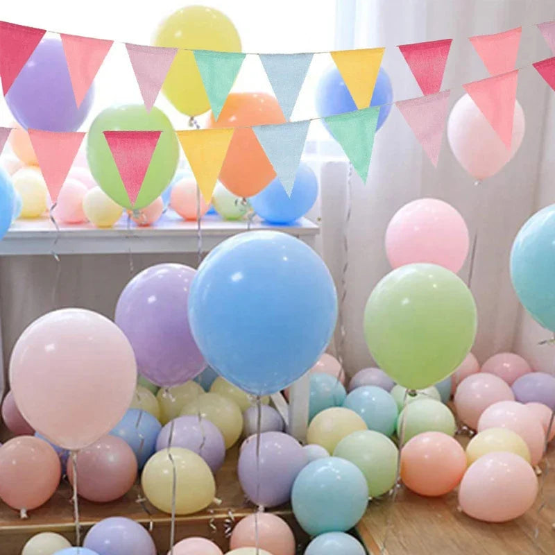Colourful Triangular Flags 8m Birthday Party Christmas Wedding Zpaxo