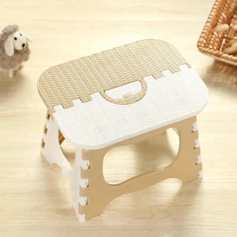 Plastic Folding Small Stool Portable Thickened Household Space-saving Zpaxo
