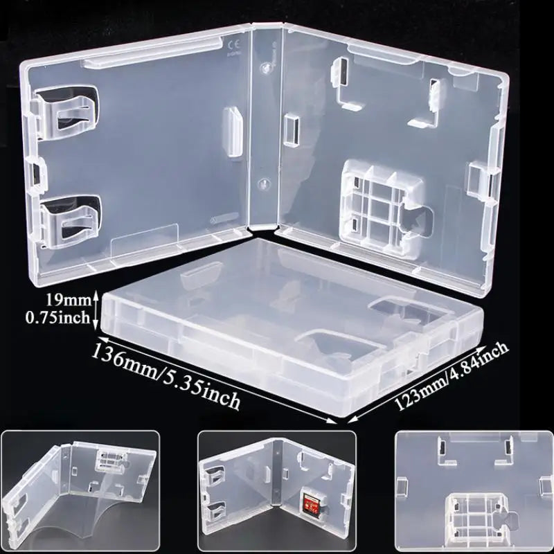 Game Card Storage Box Plastic Shell Protective Clear Dustproof Zpaxo
