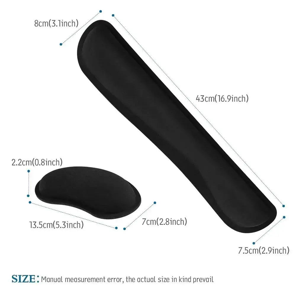 Keyboard Mouse Wrist Rest Pad Memory Foam Hand Support Ergonomic Zpaxo