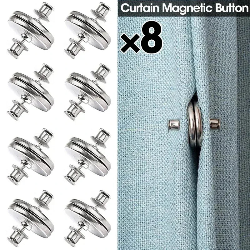 4 8 Pair Magnetic Curtain Hooks Removable Clips Prevent Light Zpaxo