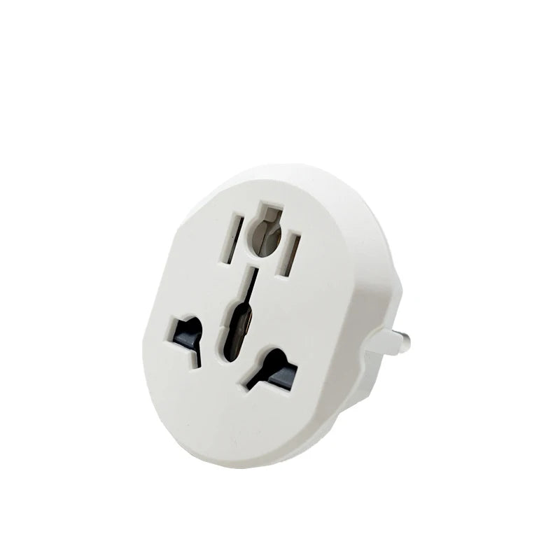 EU Plug Adapter Stable Wall Socket Connection 2 Round Pin Travel Adapter For European Korea Plug Office Electric Socket Supplies Zpaxo White