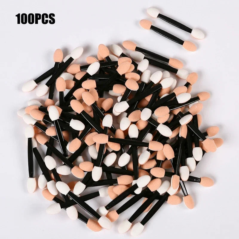 10 Small Portable Eyeshadow Applicators Bulk Double Sponge Eye Shadow Zpaxo