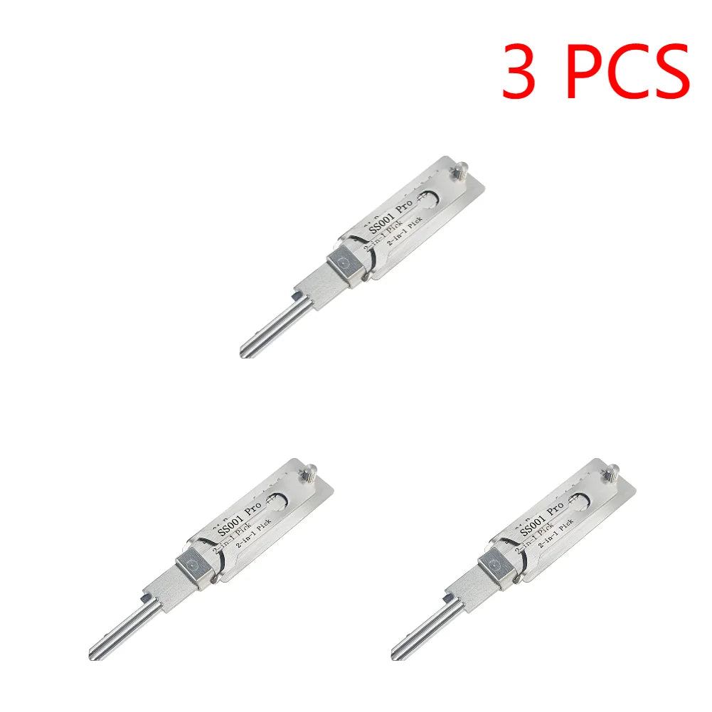 1- Stainless Steel Key Decoder SS001 O-ring Pickup Hook Tool Hand Zpaxo 3PCS