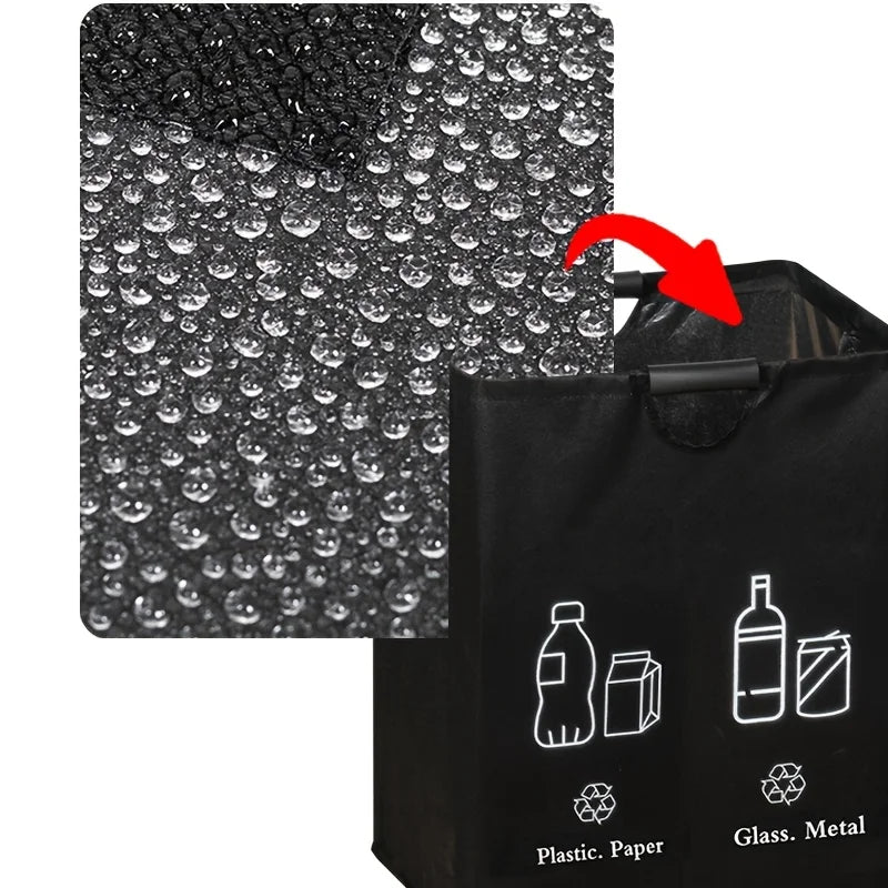 Foldable Storage Bag Holds 65 Bottles Durable Polyester Waste Zpaxo