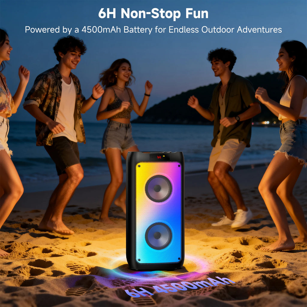 T10-TKaraoke Machine with2Wireless Microphones Portable Bluetooth Zpaxo