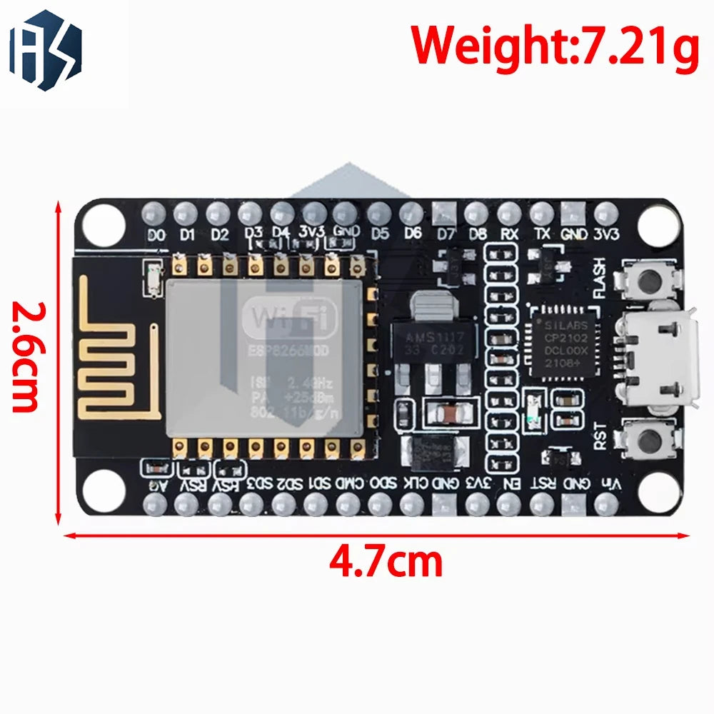 ESP8266 NodeMcu V3/V2/V2.1 WiFi Board – ESP-12E/12F CH340/CP2102/CH9102X Lua IoT Development Board Zpaxo