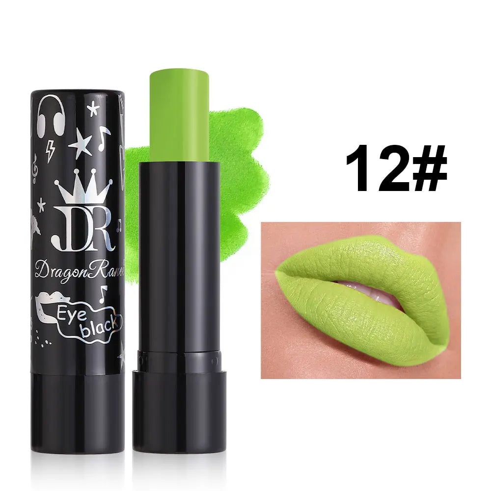 Matte Lipstick with a Fine Silky Texture, Non-Caking, Waterproof, Sweat-Proof, Long-Lasting, Non-Stick Cup, Available in Red, White, and Green for Holiday Parties Zpaxo 12Dr81 Full Size