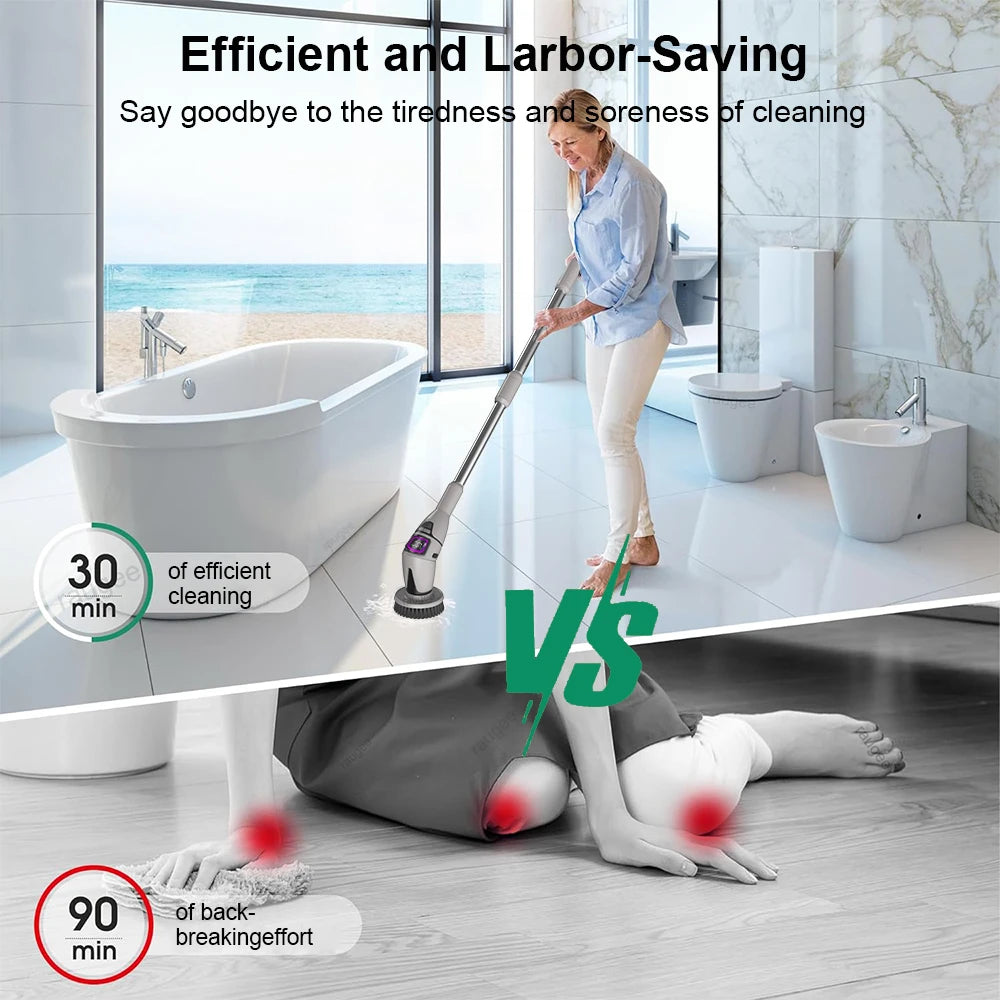 Electric Bathroom Cleaning Brush 1 Multifunctional Household Wireless Zpaxo