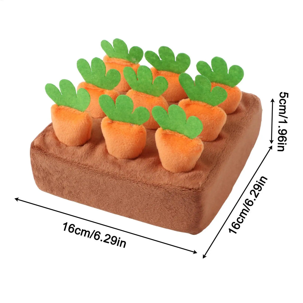 Dog Snuffle Mat Interactive Feeding Puzzle Game Removable Carrots Zpaxo