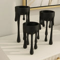 Creative Electronic Candle Holder Conical Candlesticks Decorative Zpaxo black