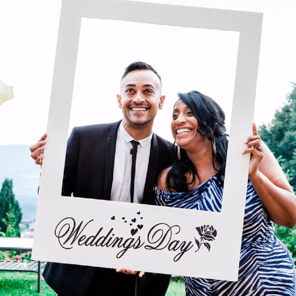 Wedding Day Photo Frame DIY Props Creative Booth Favors Anniversary Zpaxo