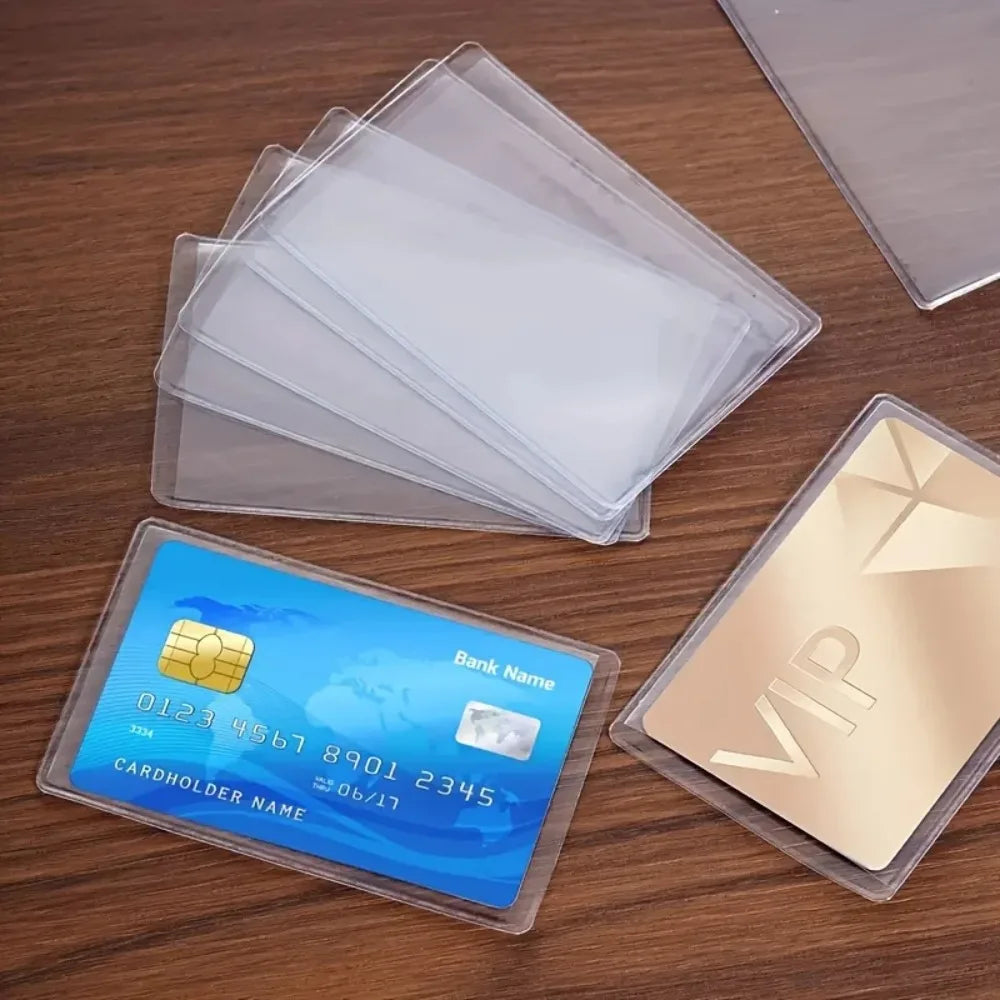 PVC Waterproof Transparent Card Holder Plastic Id Holders Case Zpaxo