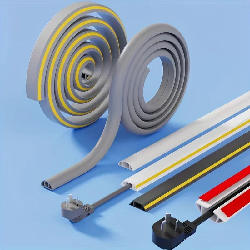 1roll Self-adhesive Cable Management Flexible Raceway Duct Hide Wires Zpaxo