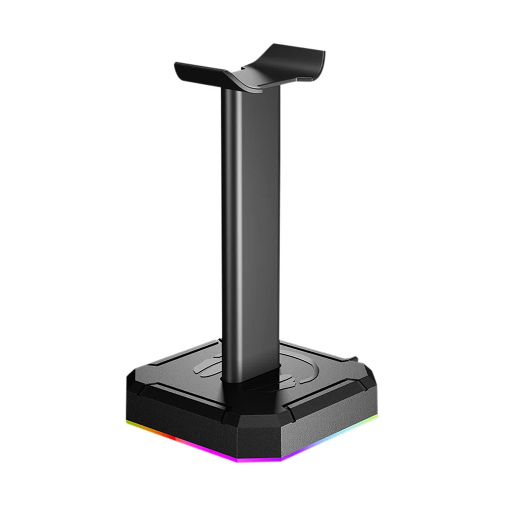 Headset Support Stand RGB Backlight Headphone Display Rack Space Zpaxo Black