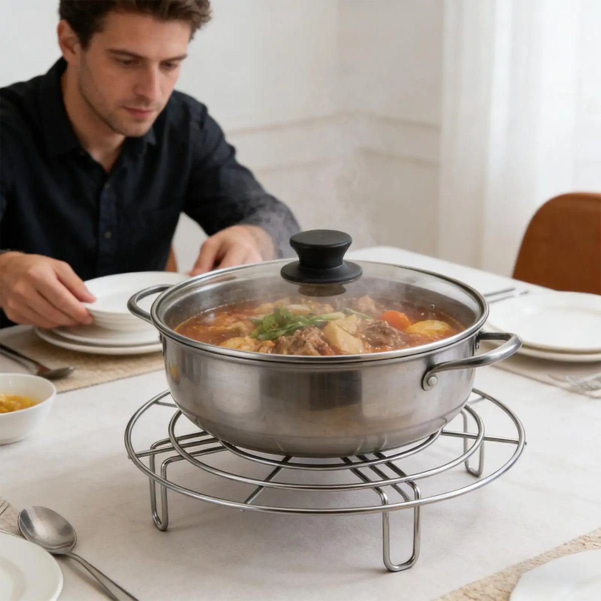 Stainless Steel Steaming Rack Pot Stand Cooling Trivet Pressure Zpaxo