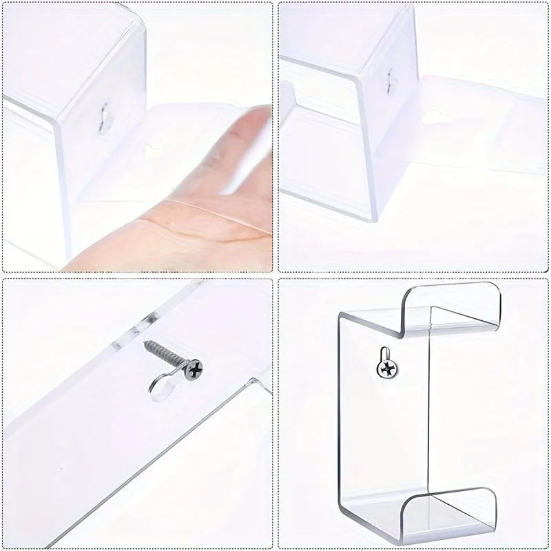 Acrylic Controller Stand Wall Mount Transparent Display Rack Game Zpaxo