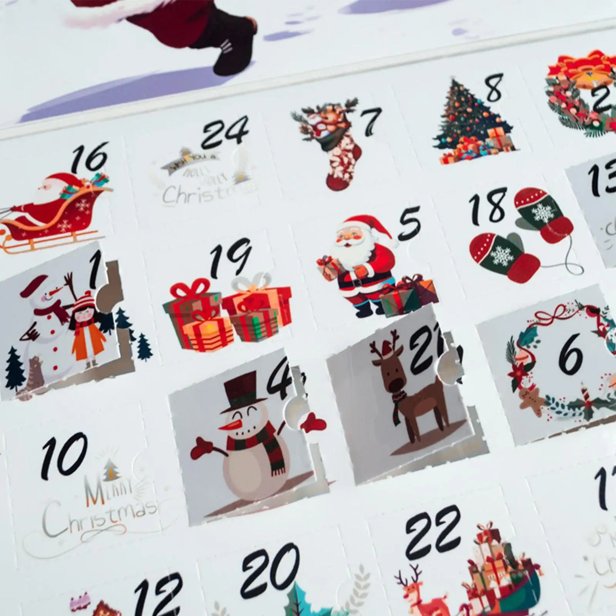 Empty Advent Calendar Box Paper Countdown Case Christmas Party Favor Zpaxo