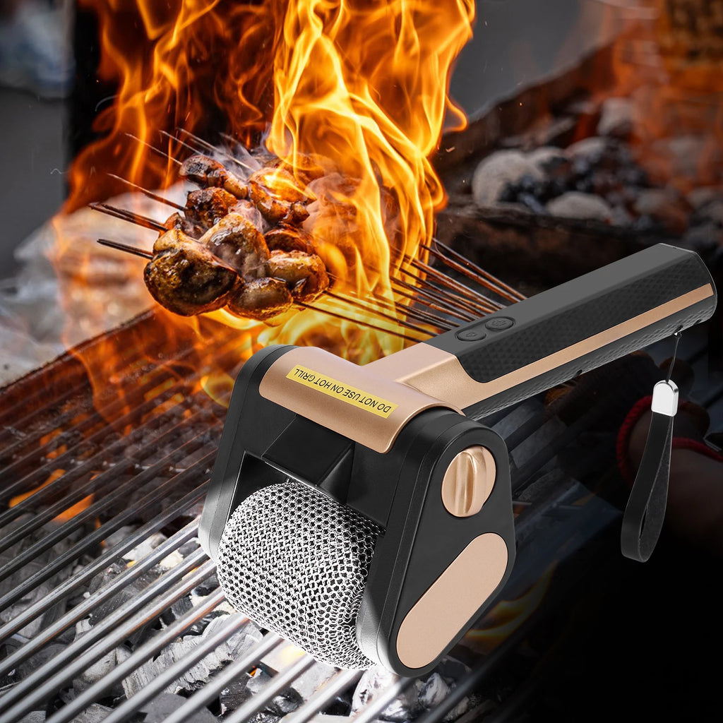 Electric Stainless Steel Roller Grill Cleaner Brush W Replaceable Zpaxo