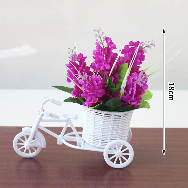Design Flower Basket Storage Party Decoration New Plastic White Tricycle Bike Zpaxo A11
