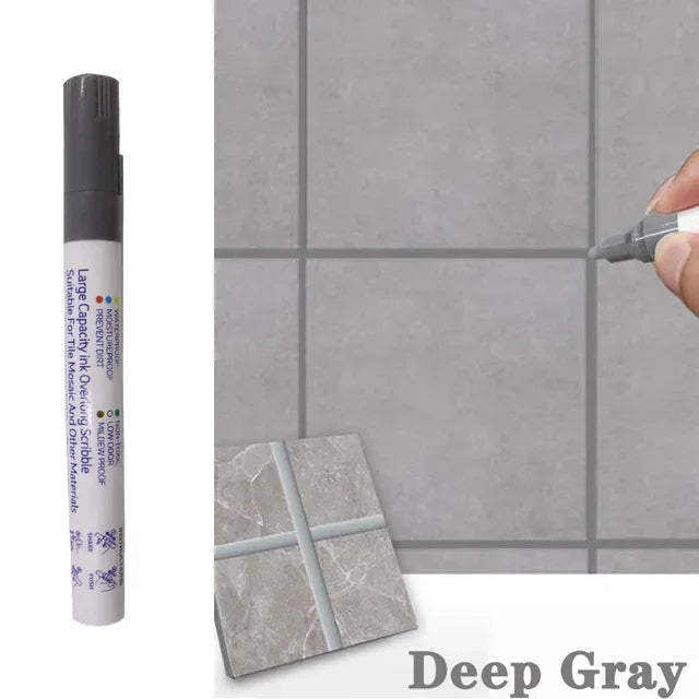 Waterproof Tile Marker Grout Pen Wall Seam Floor Bathroom Kitchen Zpaxo Deep Gray
