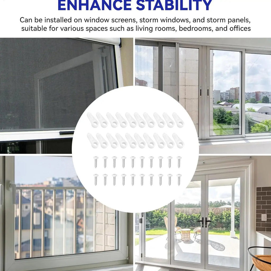 Window Screen Clips Screws Storm Windproof Hold Fastener Hardware Zpaxo