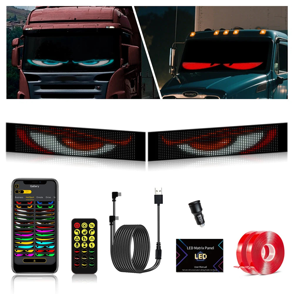 Demon Eyes LED Matrix Pixel Panel DIY Programmable Bluetooth App Zpaxo