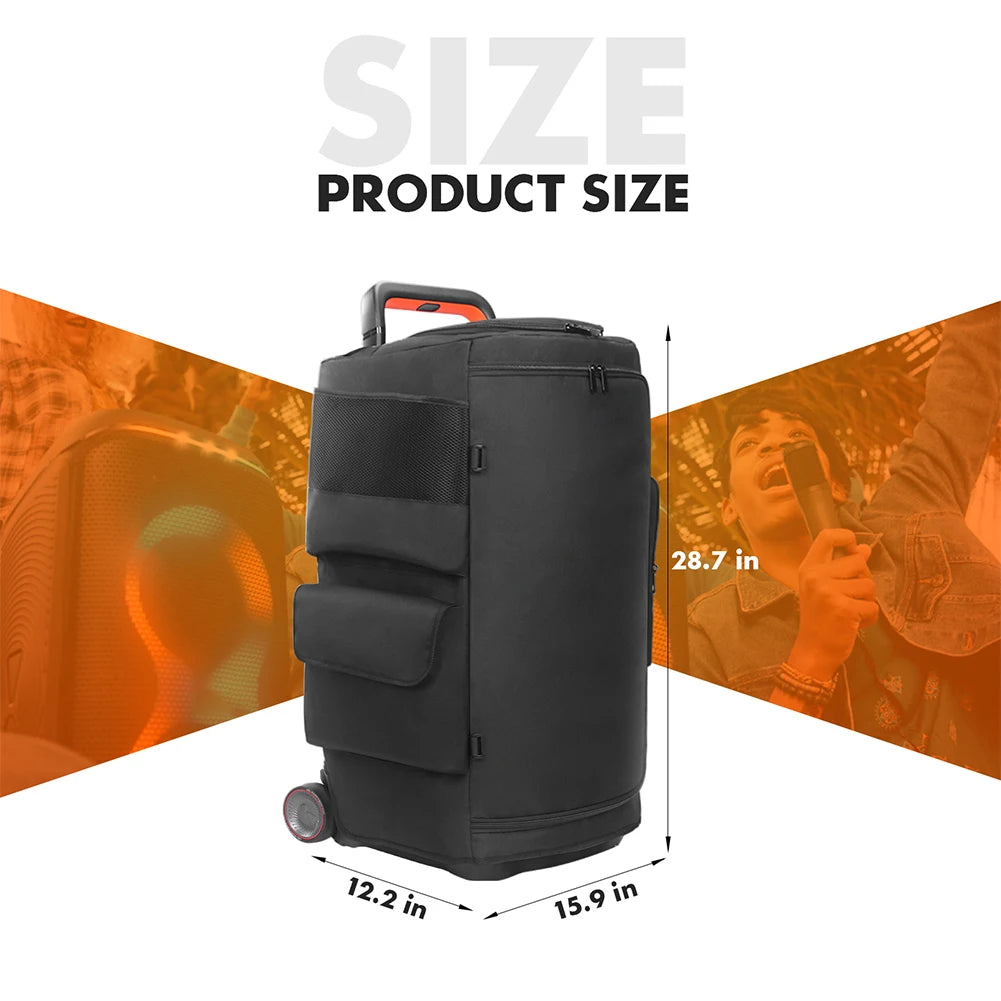 Portable Speaker Dust Case Zipper Closure Padded Protective Cover Zpaxo
