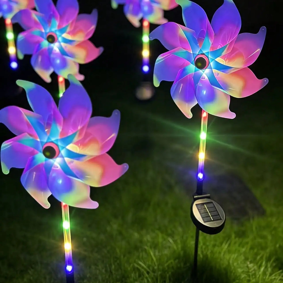 Bright Rotating Solar-powered Windmill Light It's Also Perfect Zpaxo