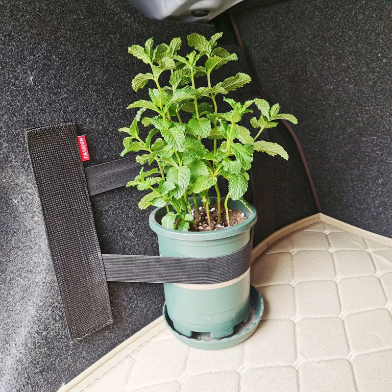 Car Back Rear Trunk Storage Mesh Fixed Straps Interior Organizer Zpaxo