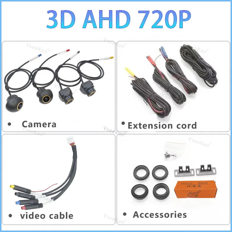 WDR 360 Camera Android Multimedia Panoramic System Built-in 360App 8K Zpaxo 3D AHD 720P China Mainland