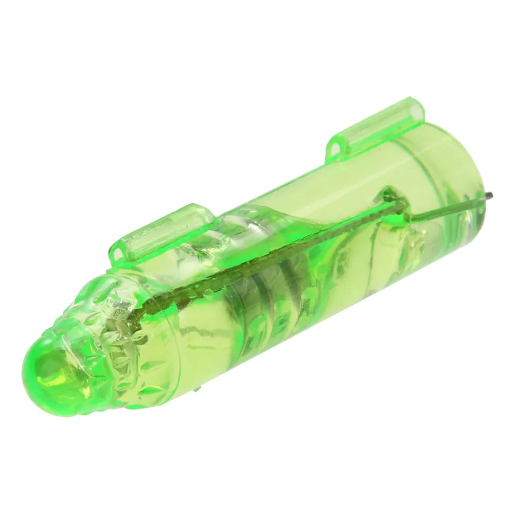 1- Underwater Mini Fish Attraction Indicator Lure LED Flashing Light Zpaxo Green 1PC