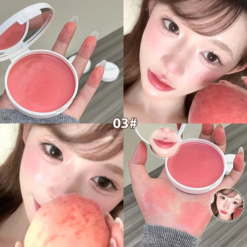 Matte Blusher Palette Soft Silky Natural Brightening Multi-purpose Facial Rouge Eyeshadow Lipstick Low Saturation Blush Makeup Zpaxo 03