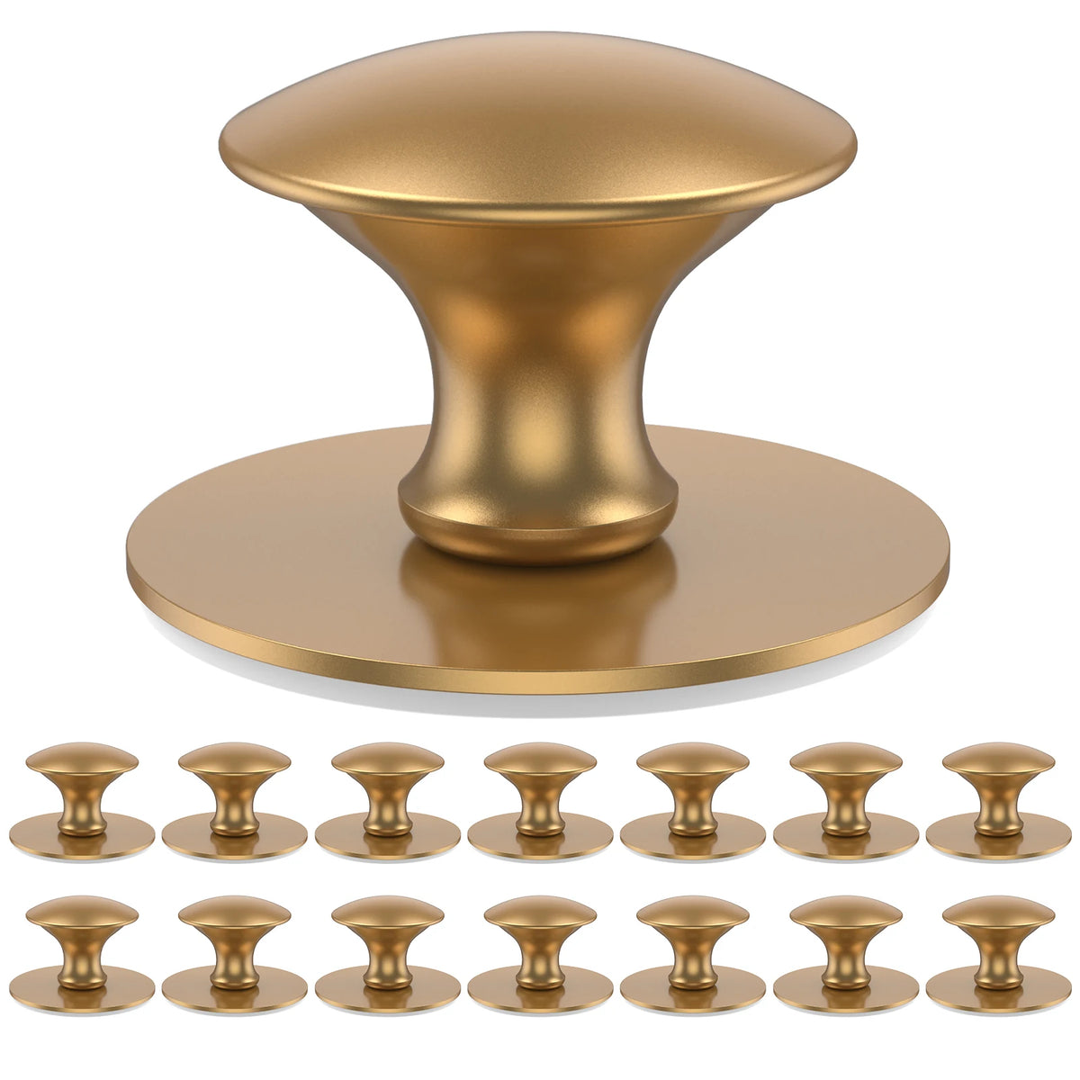 15 PCS Self-Adhesive Handles Kitchen 37MM Stainless Steel Drawer Knobs Cabinet Handles No Drilling Required Cupboard Drawers New Zpaxo No-drilling handle gold 15PCS