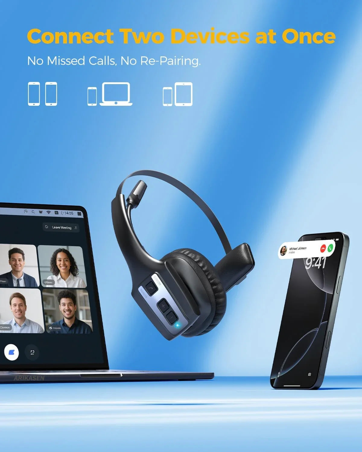 Trucker Bluetooth Headset Wireless Headphones Microphone Noise Zpaxo