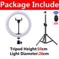 LED Selfie Ring Lamp Photographic Selfie Ring Lighting USB Remote Fill light For YouTube Vlog Video Live Phone Holder & Tripod Zpaxo D-26cm