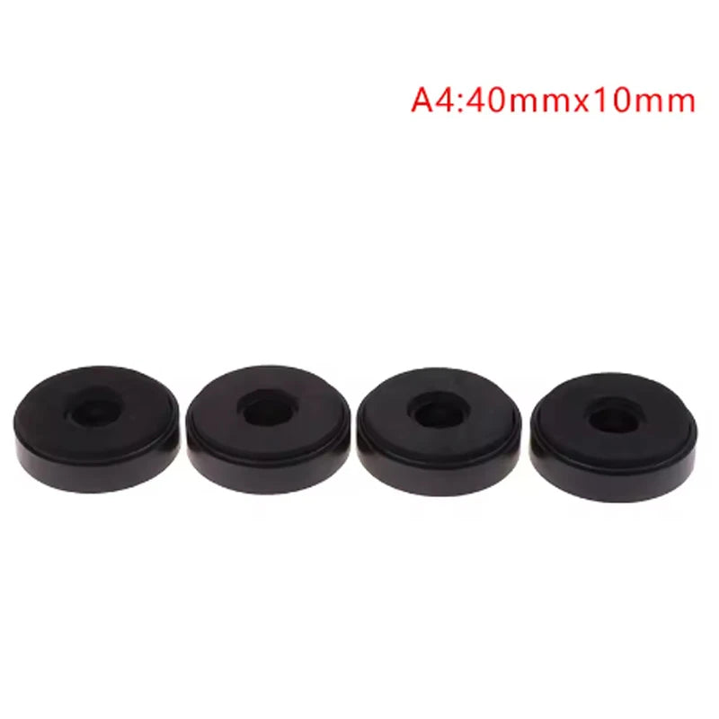 4pcs Aluminum Amplifier Feet Shock Absorber HIFI Amplifier Rubber Feet Turntable Feet Audio Speaker Isolation Feet Pad 40mmx10mm Zpaxo Black 40mmx10mm