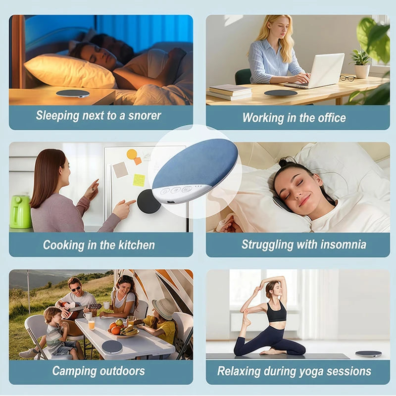 2026 Wireless Pillow Speaker Sleep Aid Bluetooth Under Machine White Zpaxo