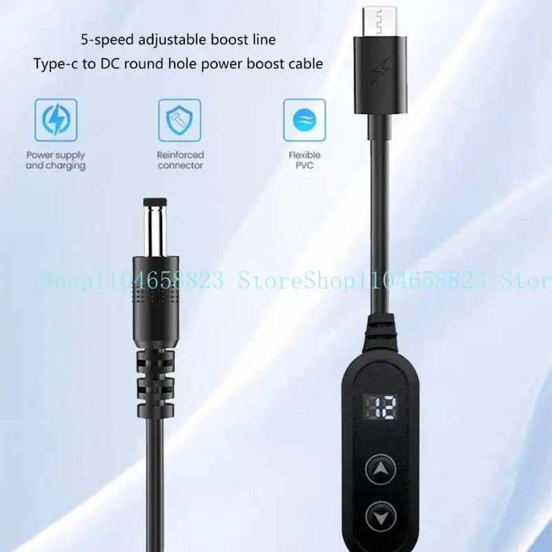 C DC521 Power Cable Adjustable Voltages Adapter Cord 5V 20V Devices Zpaxo