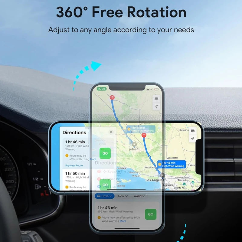 UYUXIO Dashboard Magnetic Wireless Car Phone Charger Adapter 15W Zpaxo