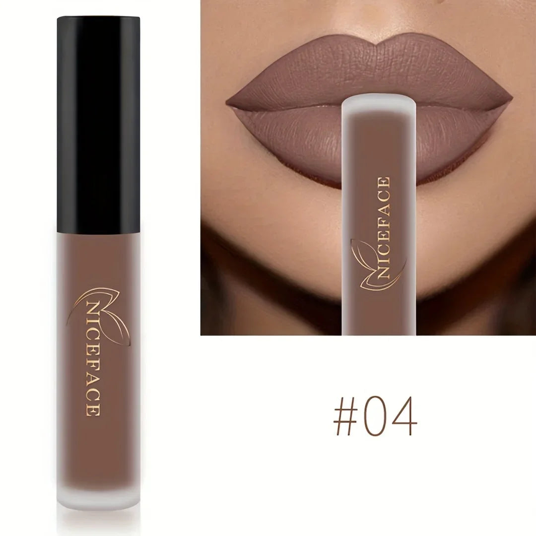 20 Colors Optional, High Pigmented Matte Velvet Lip Glaze - Long-Lasting, Smudge-Proof, Non-Moisturizing Liquid Lipstick 1pc Zpaxo 04
