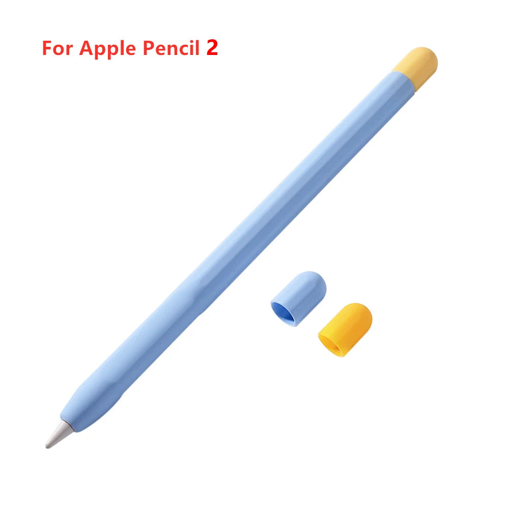 Soft Silicone Pen Cover Protector For Apple Pencil 1st 2nd Generation Touchscreen Stylus Pen 2 1 Anti Slip Protective Case Cover Zpaxo Pencil 2nd SkyBlue