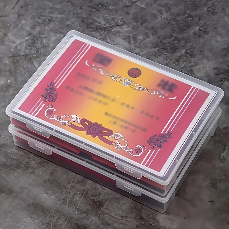 A4 Thickened Large Transparent Flip-top Plastic Storage Box Capacity Zpaxo