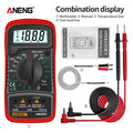 Digital Multimeter Meter Multimetro AC DC Ammeter Volt Ohm Tester Zpaxo AN8205C Red