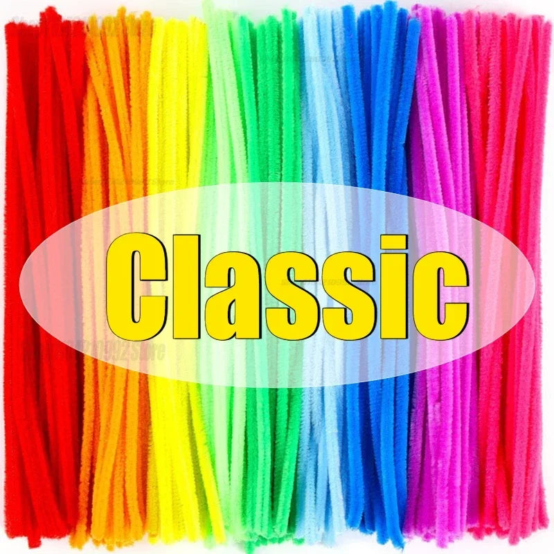 Cleaner Pipe Cleaners for Crafts Creative Chenille Stem Wire Pipe Cleaners Creative Leisure Hobby Diy Plush Stem Twisted Stick Zpaxo Classic 1000PCS