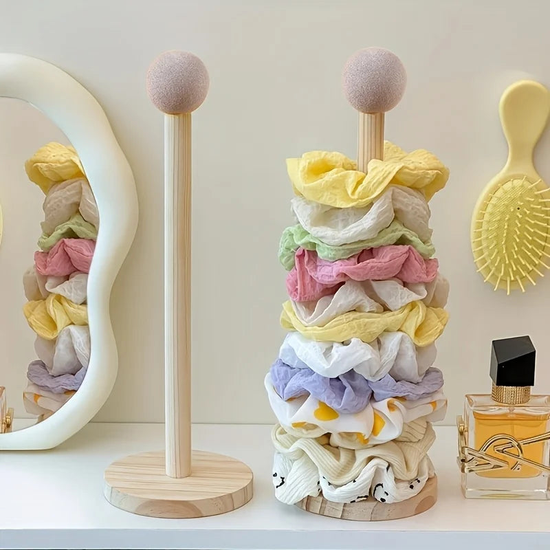 Solid Wood Hair Accessory Organizer Multi-layer Design Suitable Zpaxo