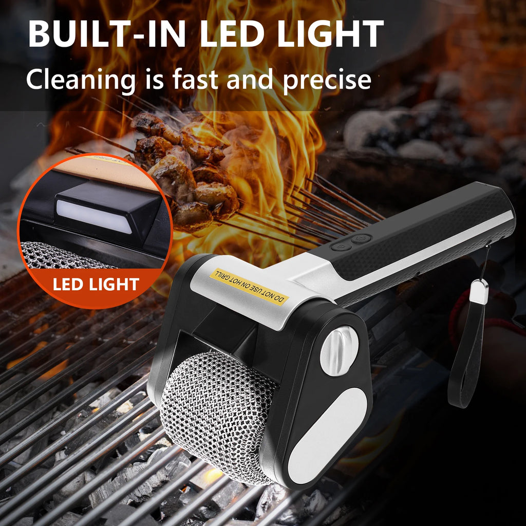 Electric Stainless Steel Roller Grill Cleaner Brush W Replaceable Zpaxo