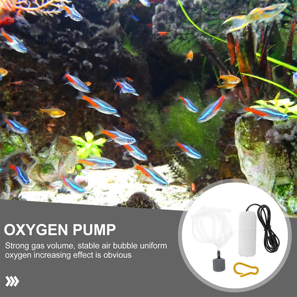 2 Sets Aquarium Oxygen Usb Air Pump Small Fish Tank Aerator Zpaxo