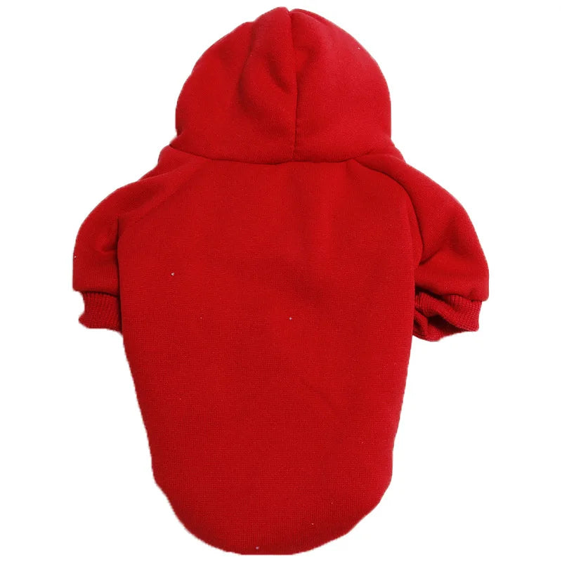 Winter Teddy Dog Clothes Sport Hoodies Sweatshirts Warm Coat Clothing Zpaxo Red XXL 4.6-6.5kg